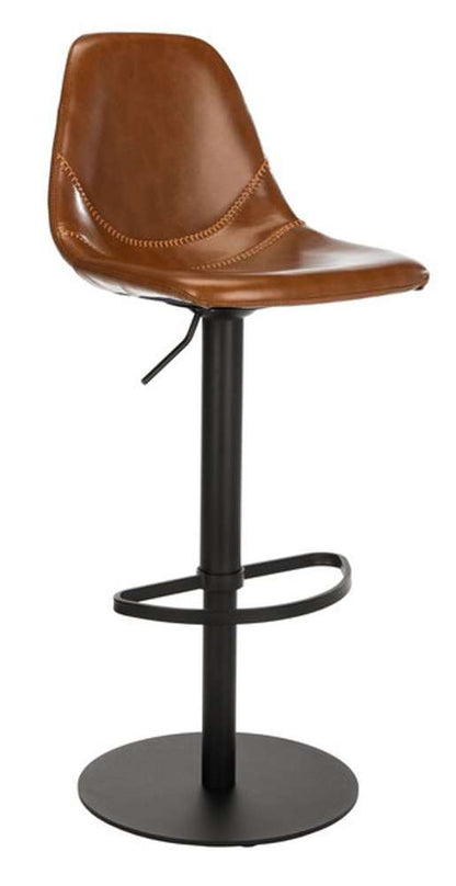 Safavieh - Sky Adjustable Swivel Barstool - Cognac - Black - BST3003A veiw 3