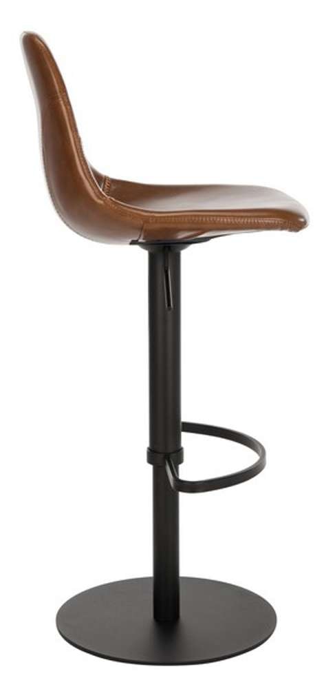 Safavieh - Sky Adjustable Swivel Barstool - Cognac - Black - BST3003A veiw 4