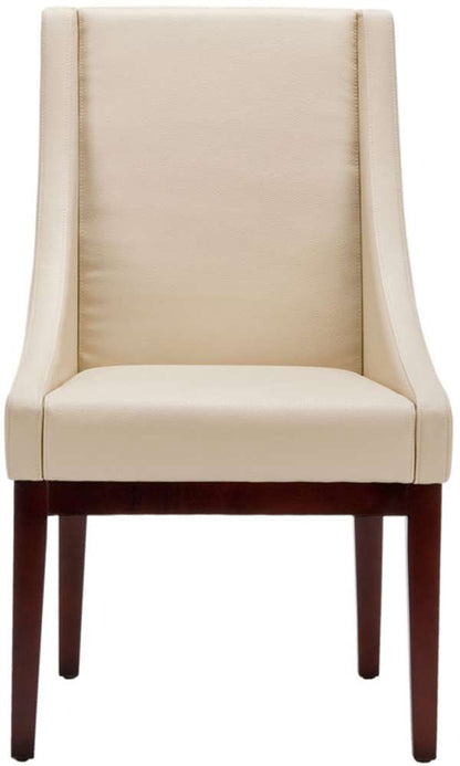 Safavieh - Sloping Arm Chair - Cream - Leather - MCR4500A veiw 1