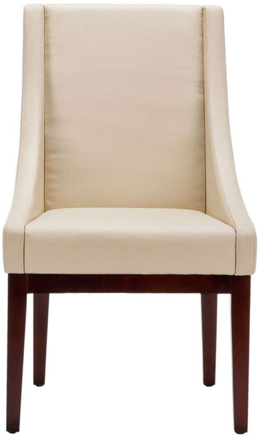 Safavieh - Sloping Arm Chair - Cream - Leather - MCR4500A veiw 1