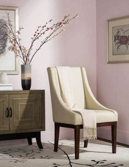 Safavieh - Sloping Arm Chair - Cream - Leather - MCR4500A veiw 2