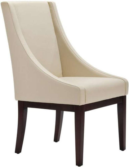 Safavieh - Sloping Arm Chair - Cream - Leather - MCR4500A veiw 3