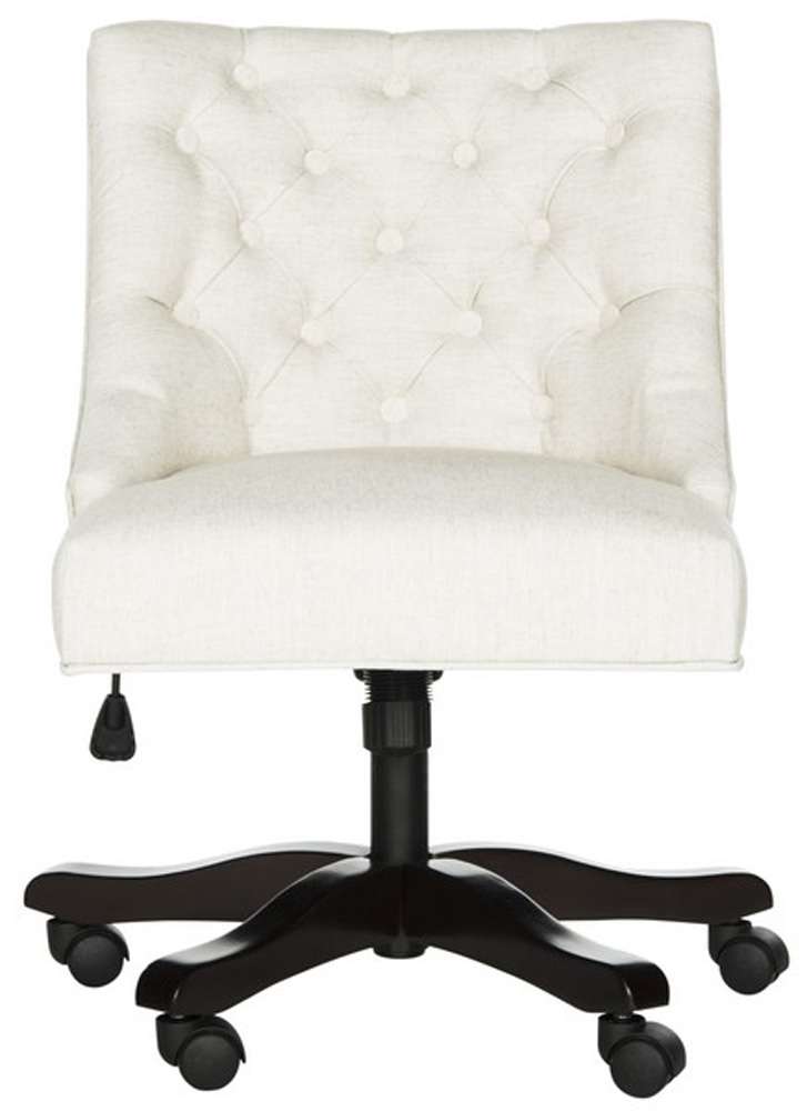 Safavieh - Soho Tufted Swivel Desk Chair - Creme - MCR1030A veiw 1