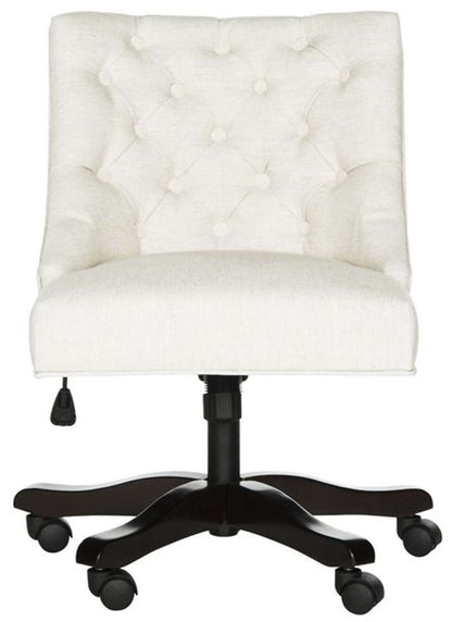 Safavieh - Soho Tufted Swivel Desk Chair - Creme - MCR1030A veiw 1