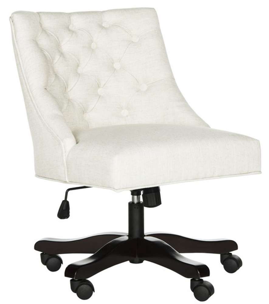 Safavieh - Soho Tufted Swivel Desk Chair - Creme - MCR1030A veiw 2