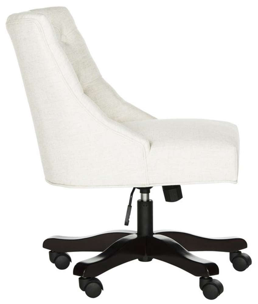 Safavieh - Soho Tufted Swivel Desk Chair - Creme - MCR1030A veiw 3