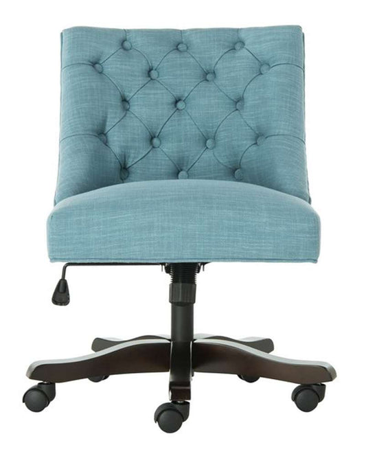 Safavieh - Soho Tufted Swivel Desk Chair - Light Blue - MCR1030E veiw 1