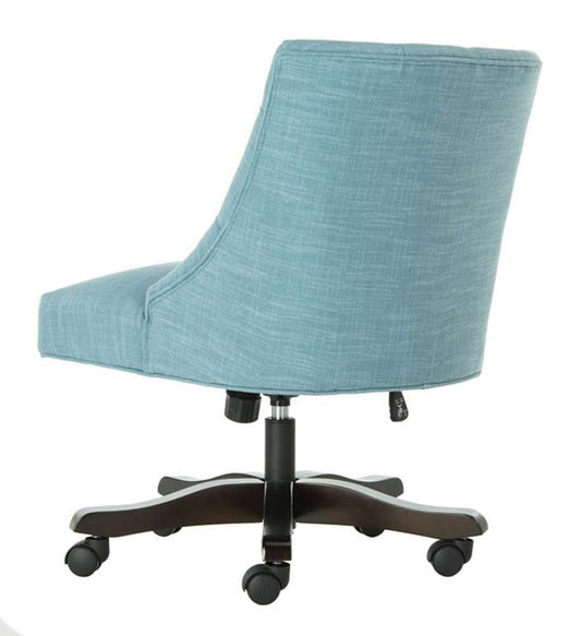 Safavieh - Soho Tufted Swivel Desk Chair - Light Blue - MCR1030E veiw 2