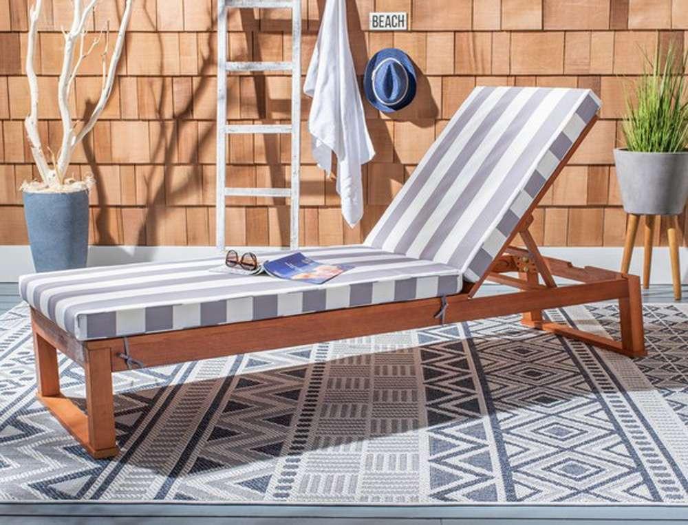 Safavieh - Solano Sunlounger - Natural - Grey Stripe - PAT7024G veiw 3