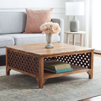 Safavieh - Squall Square 1 Shlf Coffee Table - Burnt Natural  - COF5302B veiw 2