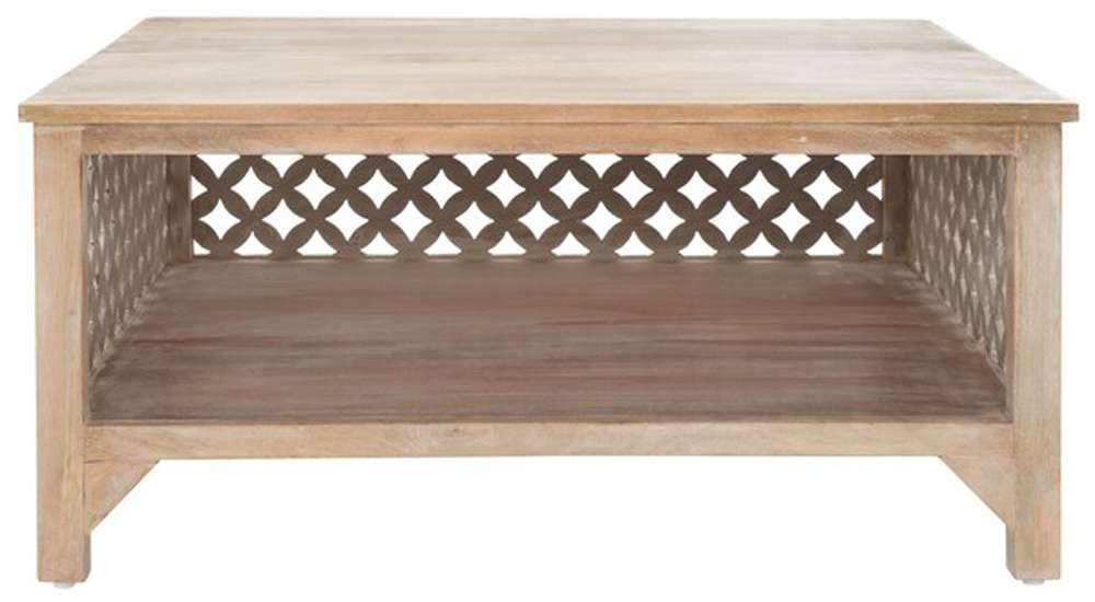 Safavieh - Squall Square 1 Shlf Coffee Table - Burnt White  - COF5302A veiw 1