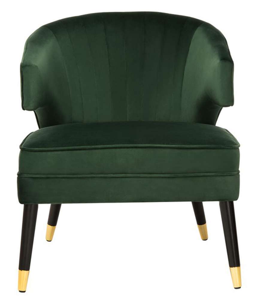 Safavieh - Stazia Wingback Accent Chair - Forest Green - Black - ACH4502D veiw 1