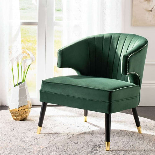 Safavieh - Stazia Wingback Accent Chair - Forest Green - Black - ACH4502D veiw 2