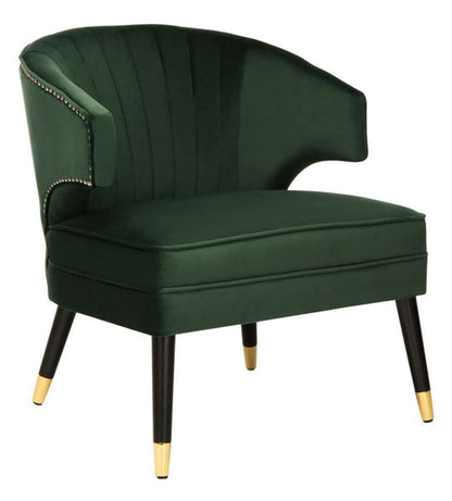 Safavieh - Stazia Wingback Accent Chair - Forest Green - Black - ACH4502D veiw 3