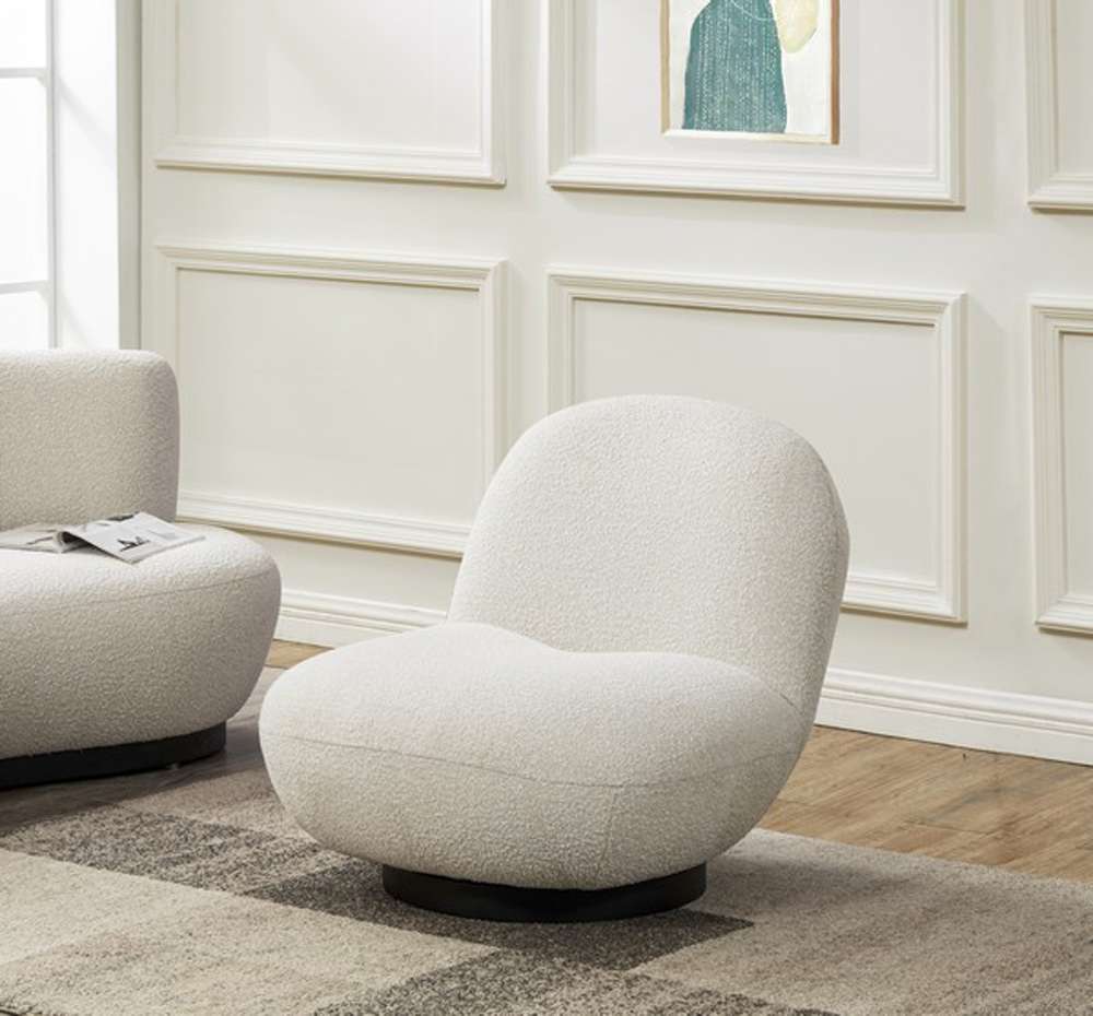 Safavieh - Couture - Stevie Boucle Accent Chair - Ivory - SFV4767A veiw 2