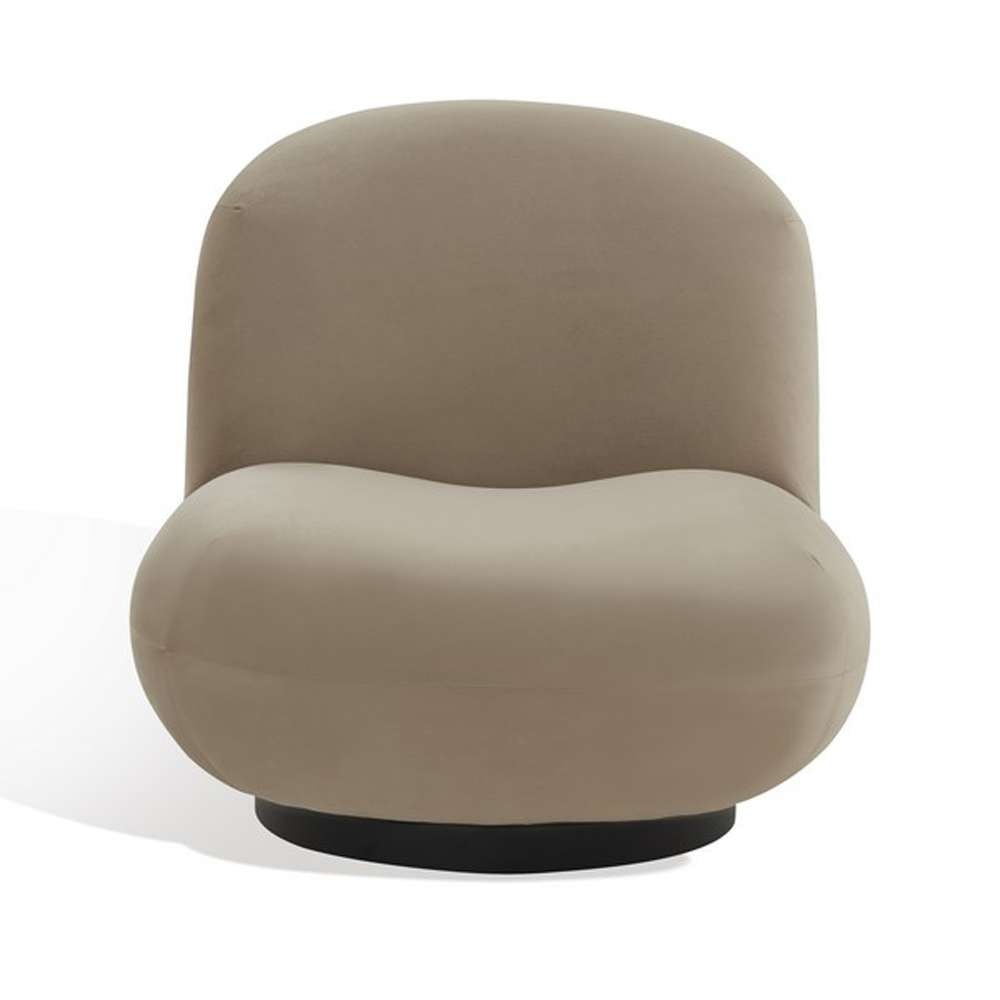 Safavieh - Couture - Stevie Boucle Accent Chair - Light Brown - Black - SFV4767D veiw 2