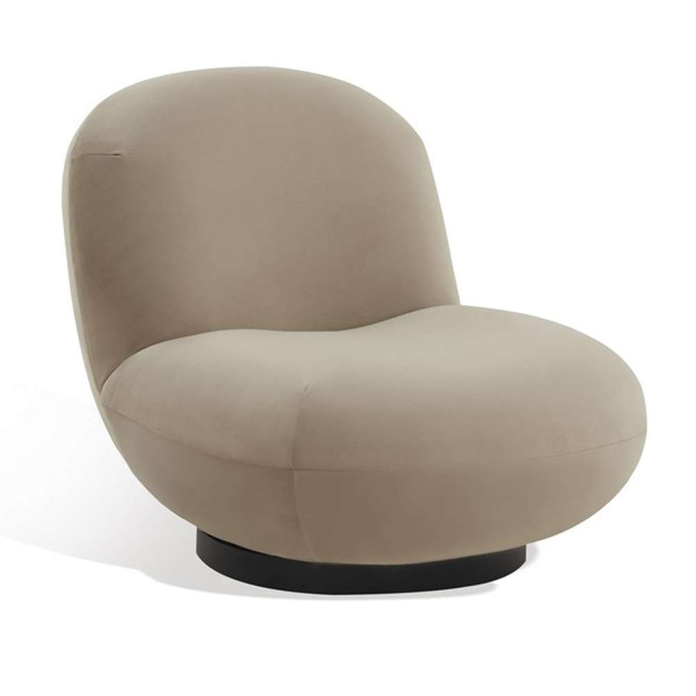 Safavieh - Couture - Stevie Boucle Accent Chair - Light Brown - Black - SFV4767D veiw 4