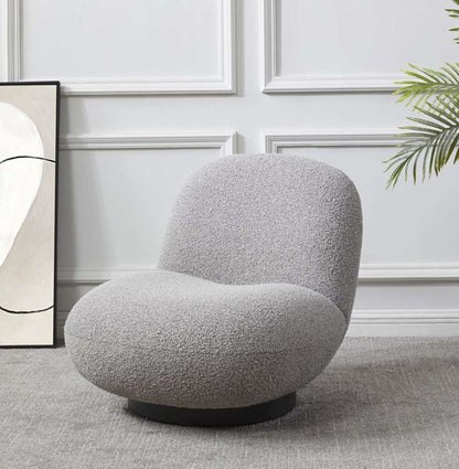 Safavieh - Couture - Stevie Boucle Accent Chair - Light Grey - Black - SFV4767B veiw 3