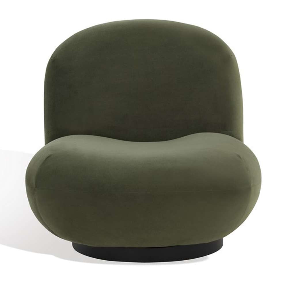 Safavieh - Couture - Stevie Boucle Accent Chair - Olive Green - Black - SFV4767E veiw 2