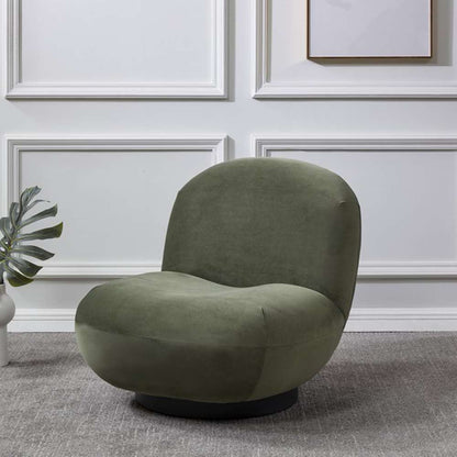 Safavieh - Couture - Stevie Boucle Accent Chair - Olive Green - Black - SFV4767E veiw 3