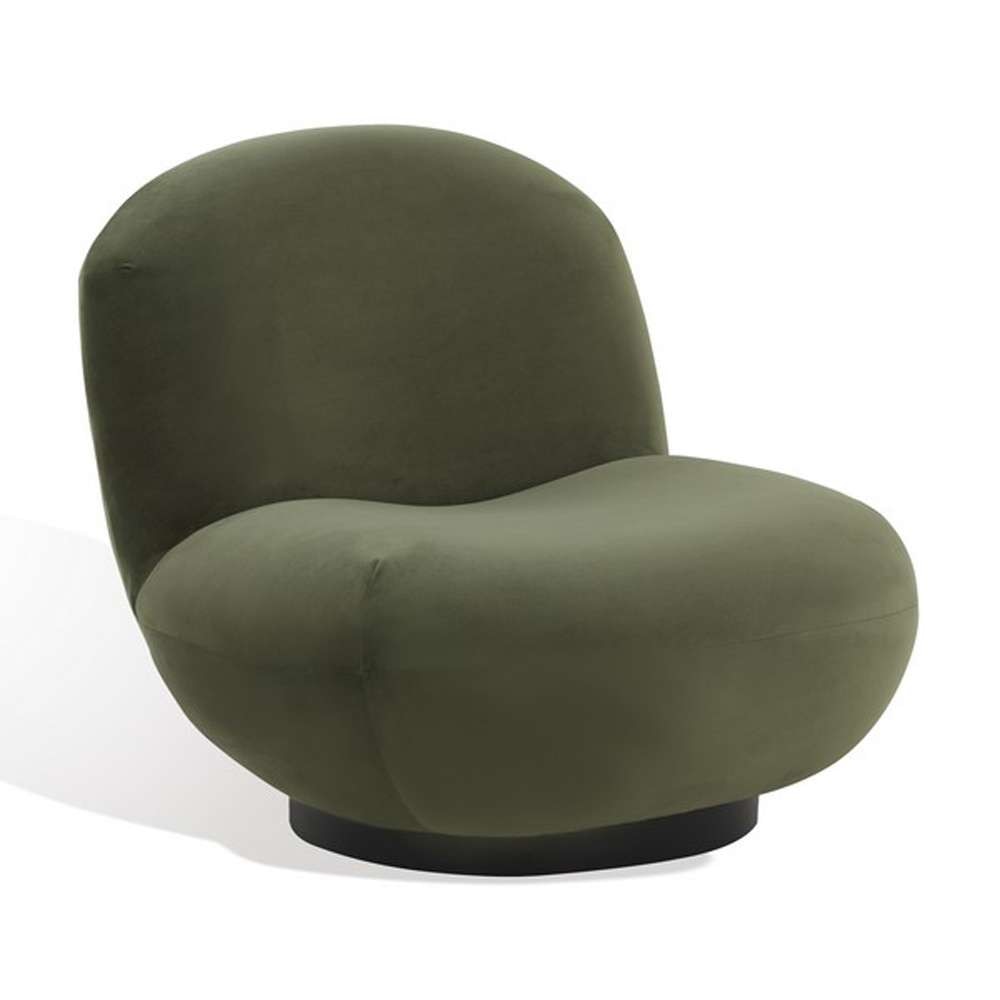 Safavieh - Couture - Stevie Boucle Accent Chair - Olive Green - Black - SFV4767E veiw 4