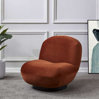 Safavieh - Couture - Stevie Boucle Accent Chair - Rust - Black - SFV4767F veiw 3