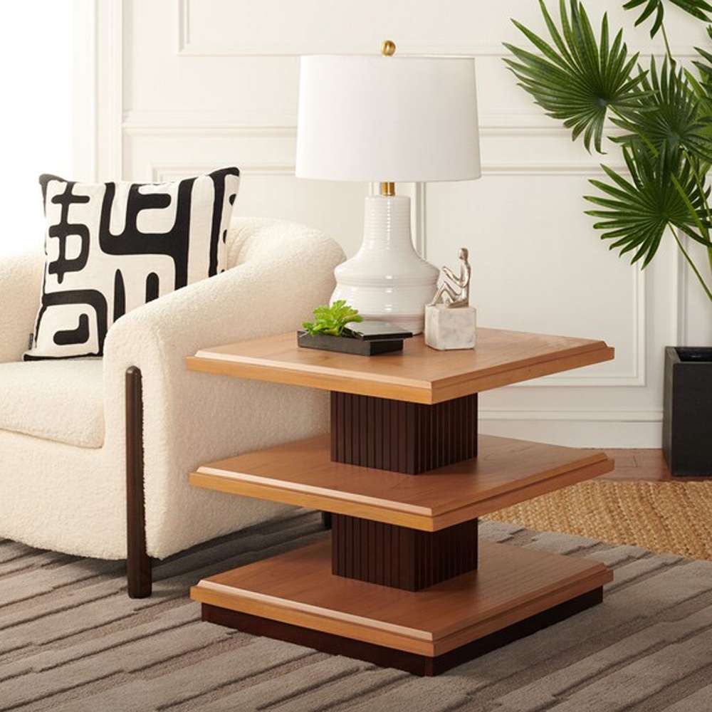 Safavieh - Suette 2 Shelf Accent Table - Natural - Walnut - ACC5001A veiw 2