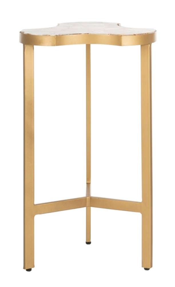 Safavieh - Suki Tripod Accent Table - White - Gold - ACC3701A veiw 1