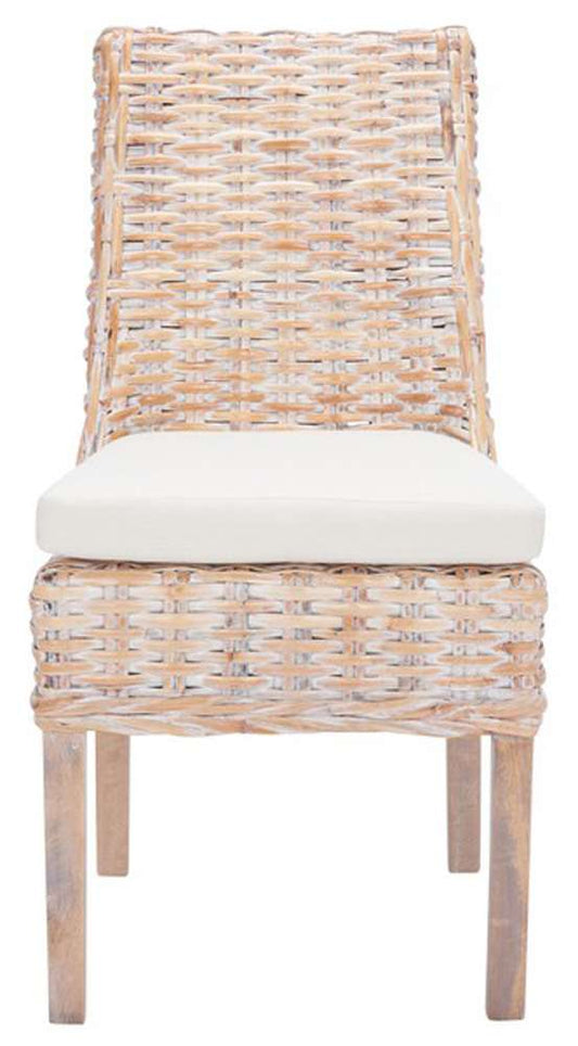 Safavieh - Suncoast Side Chair W/ Cushion - White - White Washed  (Set of 2) - FOX6540A-SET2 veiw 1