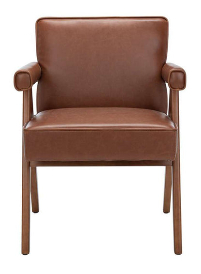 Safavieh - Suri Mid Century Arm Chair - Cognac - Walnut - ACH4508C veiw 1