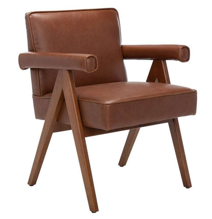 Safavieh - Suri Mid Century Arm Chair - Cognac - Walnut - ACH4508C veiw 3