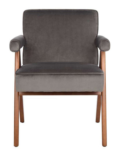 Safavieh - Suri Mid Century Arm Chair - Dark Grey - Walnut - ACH4508B veiw 1