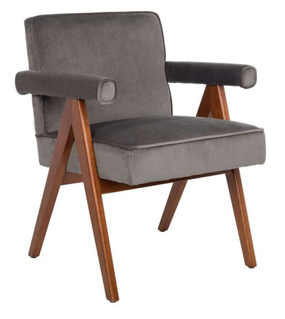 Safavieh - Suri Mid Century Arm Chair - Dark Grey - Walnut - ACH4508B veiw 3