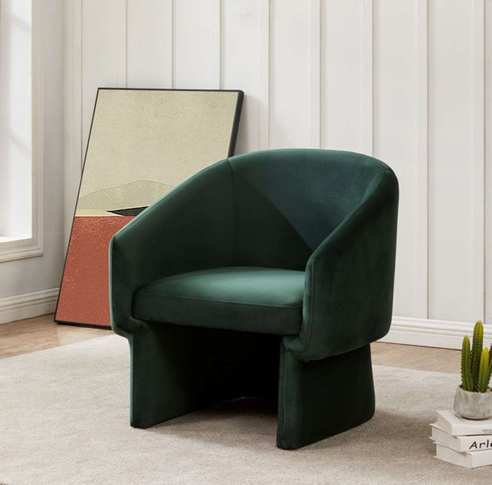 Safavieh - Couture - Susie Barrel Back Accent Chair - Forest Green - SFV4781B veiw 2