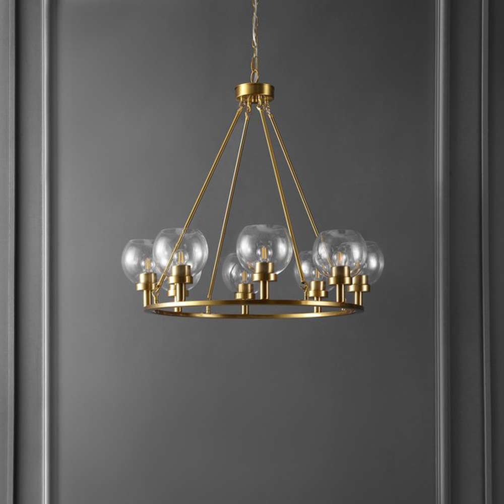 Safavieh - Sveda 8Lt 31.5in Chandelier - Brass - CHA4074A veiw 1