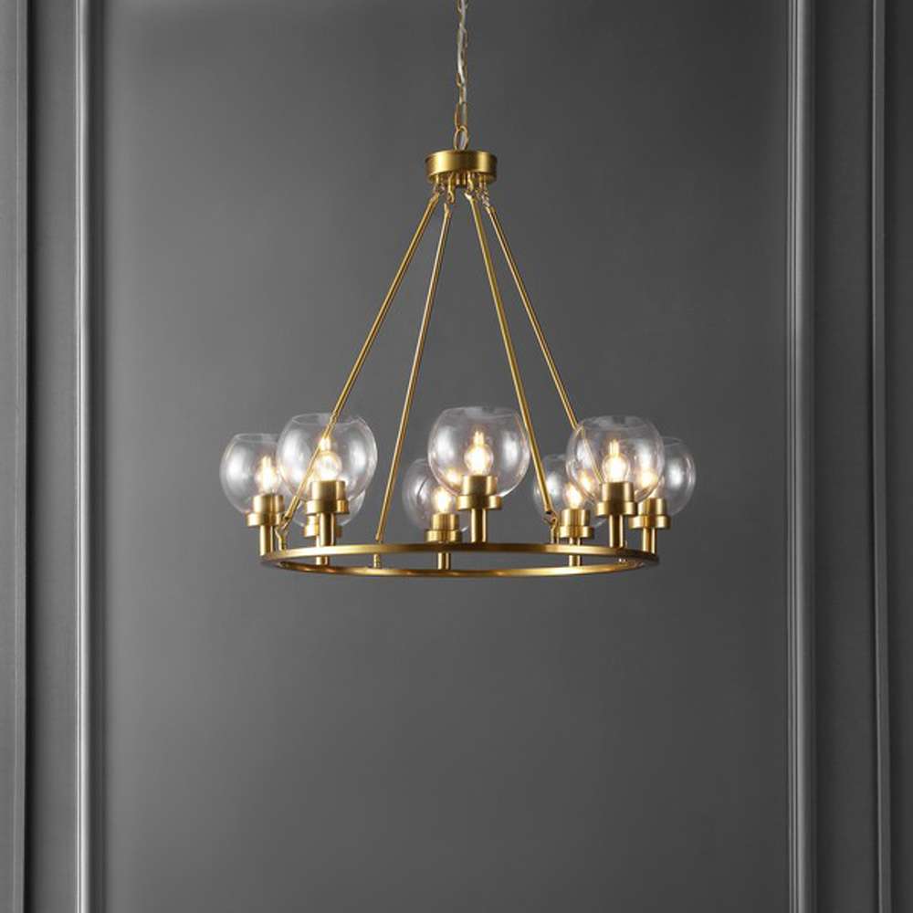 Safavieh - Sveda 8Lt 31.5in Chandelier - Brass - CHA4074A veiw 2