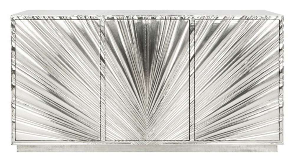 Safavieh - Couture - Sylas Sunburst 3-Dr Sideboard - Silver - SFV6601A veiw 1