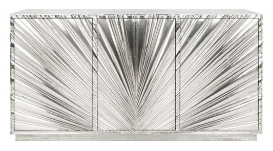 Safavieh - Couture - Sylas Sunburst 3-Dr Sideboard - Silver - SFV6601A veiw 1