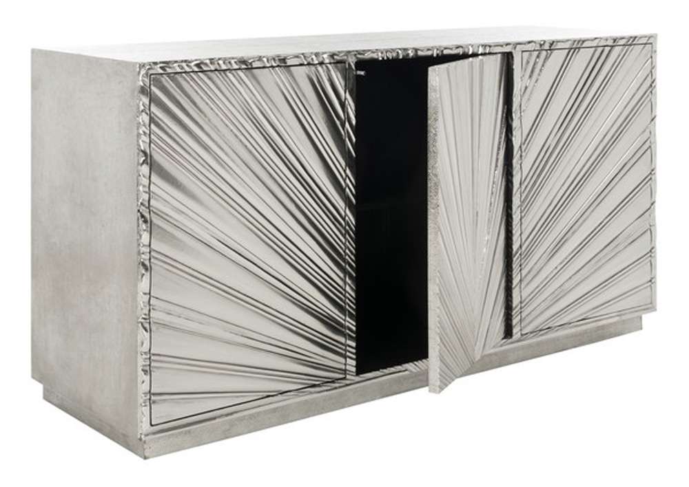 Safavieh - Couture - Sylas Sunburst 3-Dr Sideboard - Silver - SFV6601A veiw 3
