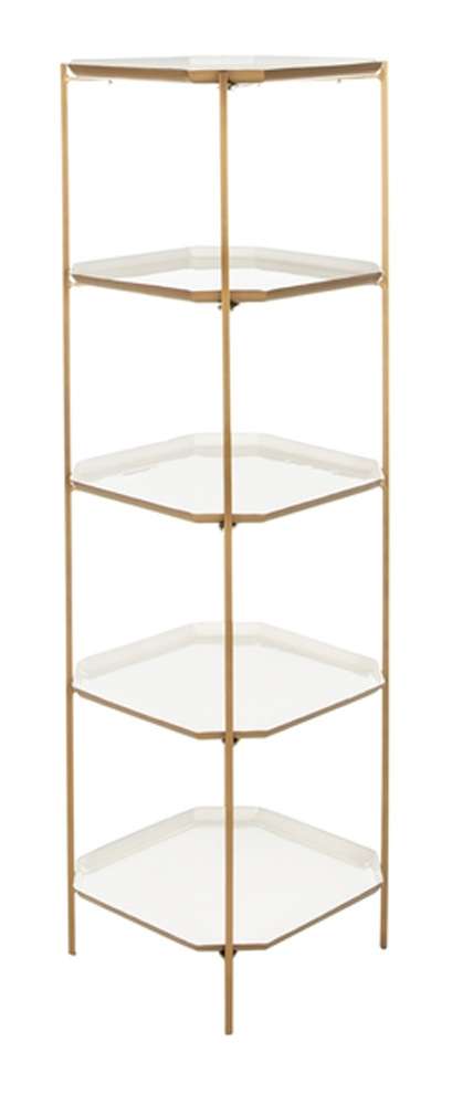 Safavieh - Sylvie 5 Tier Etagere - White - Brass - ETG3203A veiw 3