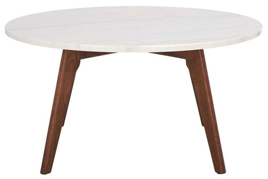 Safavieh - Syrio Round Marble Coffee Table - Marble - Walnut - COF8100A veiw 1