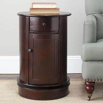 Safavieh - Tabitha Swivel Accent Table - Dark Cherry - AMH5712D veiw 2
