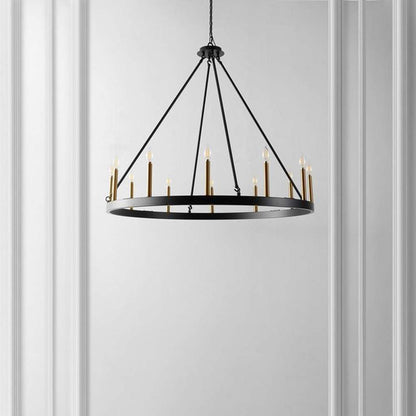 Safavieh - Taelor 12 Lt 42in Chandelier - Black - Gold - CHA4066A veiw 1