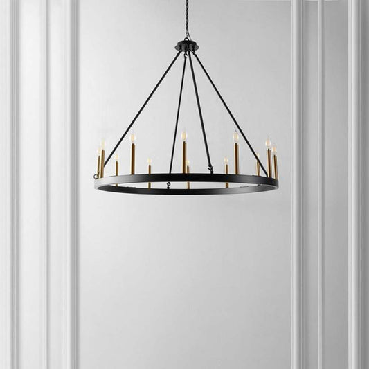 Safavieh - Taelor 12 Lt 42in Chandelier - Black - Gold - CHA4066A veiw 1