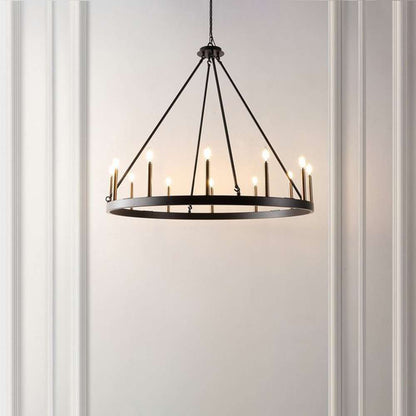 Safavieh - Taelor 12 Lt 42in Chandelier - Black - Gold - CHA4066A veiw 2