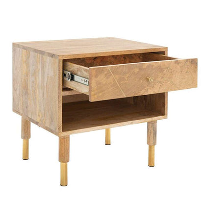 Safavieh - Taft 1 Drawer Nightstand - Natural - NST9012A veiw 4