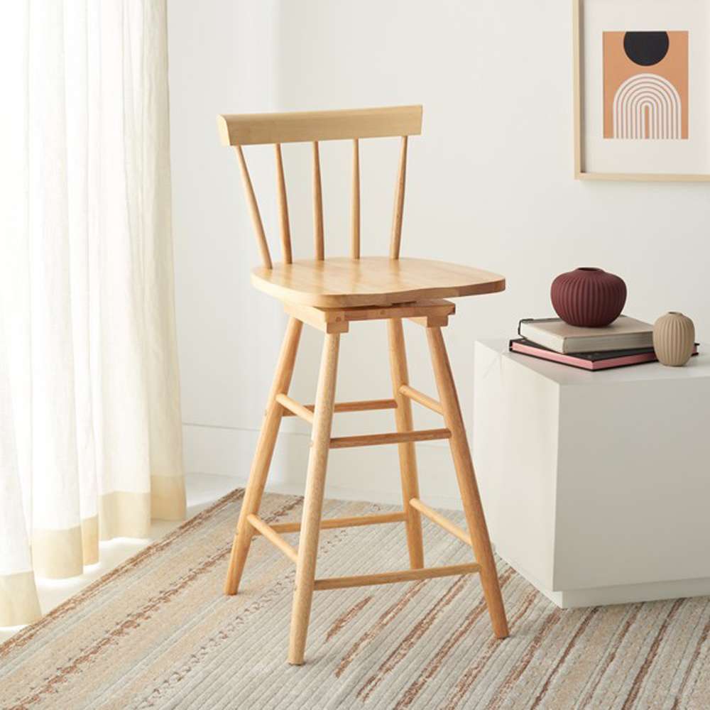 Safavieh - Tage Swivel Counter Stool - Natural - BST1400D veiw 2