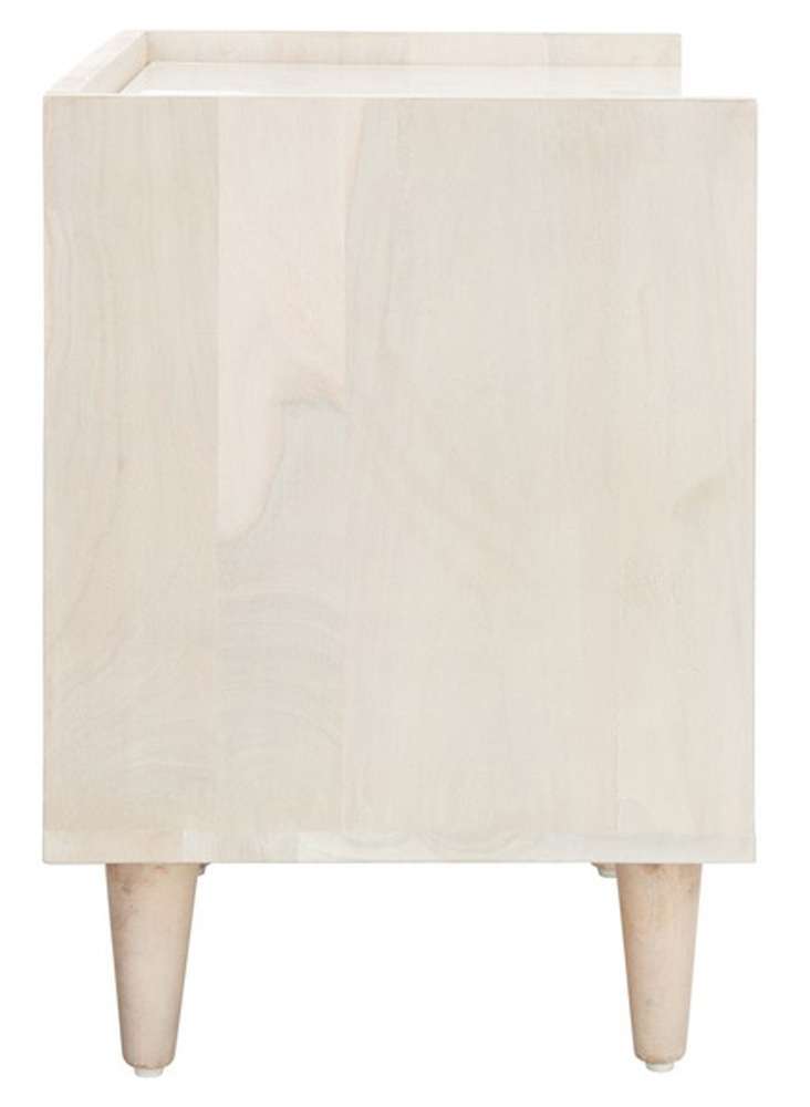 Safavieh - Tahseen Parquet Nightstand - White Washed - Brass - NST9004C veiw 4