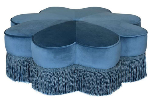 Safavieh - Tanith Flower Ottoman - Dusty Blue - OTT4500C veiw 1