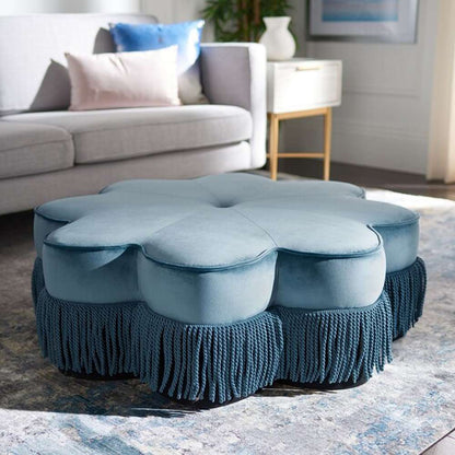 Safavieh - Tanith Flower Ottoman - Dusty Blue - OTT4500C veiw 2
